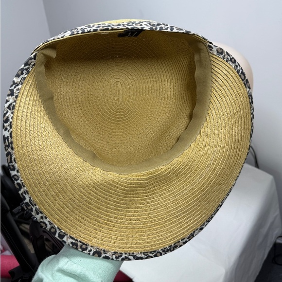 August Hat Company Straw Visor BallCap Beach Hat Animal Print - Picture 6 of 9